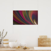 Poster Abstrait Rainbow Swirl (Cuisine)