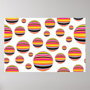 Poster abstrait rayé gouttes à gouttes motif multique san