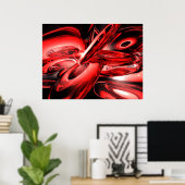 Poster Abstrait Red Gamma Radiation (Bureau à domicile)