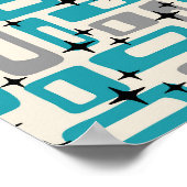 Poster Abstrait Rétro Moderne du Milieu du Siècle (Coin)