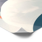 Poster Abstrait Rock Grey et Red Modern (Coin)