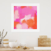 Poster Abstrait rose chaud (Cuisine)