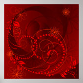 Poster abstrait rouge (Devant)