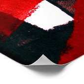 Poster Abstrait rouge (Coin)