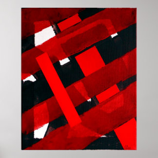 Poster Abstrait rouge