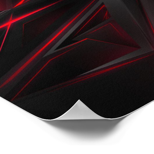 Poster Abstrait rouge (Coin)