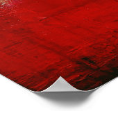 Poster Abstrait rouge de l'Alaska (Coin)