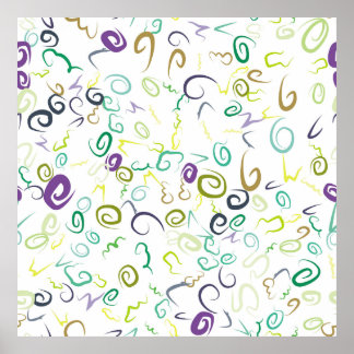Poster Abstrait sans couture motif manuel abstrait, art, 