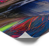 Poster Abstrait Skyline coloré de Dayton, Ohio (Coin)