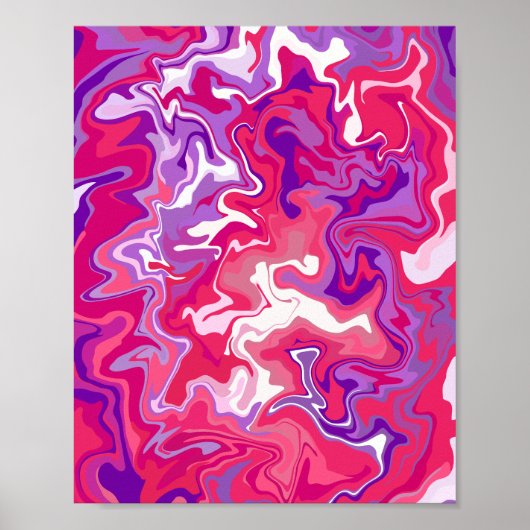 Poster Abstrait souffle de couleurs vives (Devant)