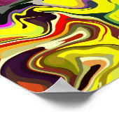 Poster Abstrait souffle de couleurs vives (Coin)