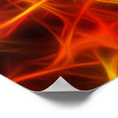 Poster Abstrait sur le feu fractal (Coin)