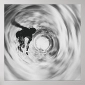 Poster Abstrait Surfer Silhouette (Devant)