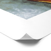 Poster Abstrait tendance Chic Floral Rouge Turquoise Art  (Coin)