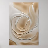Poster Abstrait tendance neutres beige (Devant)