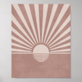 Poster Abstrait Terracotta Sunset Beach Wall Art (Devant)