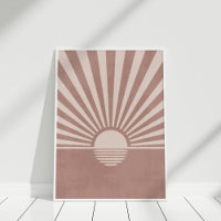 Poster Abstrait Terracotta Sunset Beach Wall Art