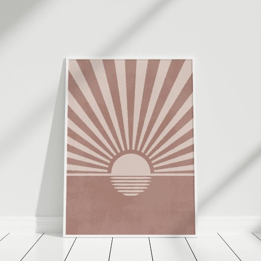 Poster Abstrait Terracotta Sunset Beach Wall Art