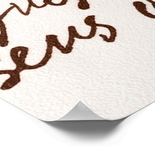 Poster Abstrait texte manuscrit noir rétro illisible. (Coin)