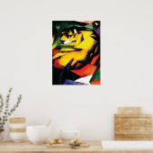 Poster Abstrait ~ Tigre par Franz Marc (Cuisine)