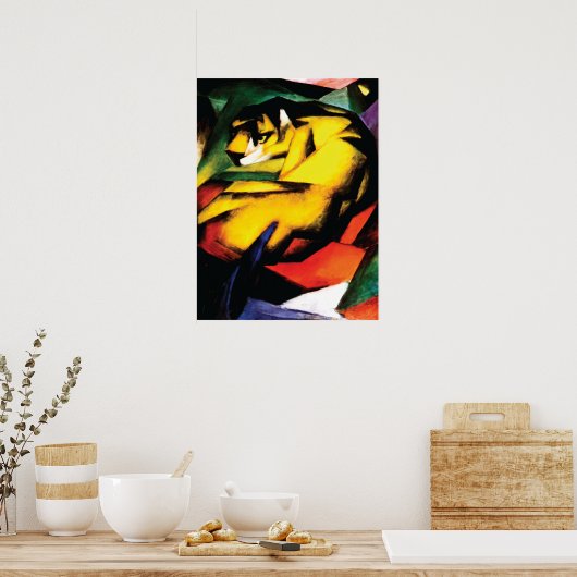 Poster Abstrait ~ Tigre par Franz Marc (Cuisine)