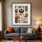 Poster Abstrait Tribal Afrocentrique