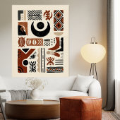 Poster Abstrait Tribal Afrocentrique