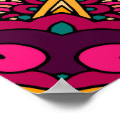 Poster Abstrait Tribal vintage ethnique sans couture moti (Coin)