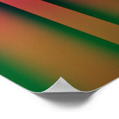 Poster Abstrait Trippy Stripes Cercles Carré (Coin)
