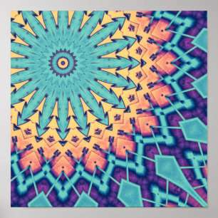 Poster Abstrait turquoise