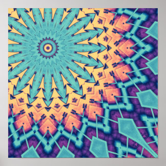 Poster Abstrait turquoise