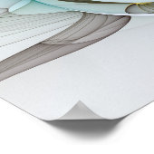 Poster Abstrait Turquoise Brown Gold Elegance (Coin)