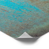Poster Abstrait turquoise et brune (Coin)