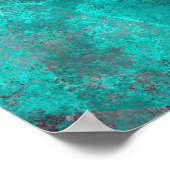 Poster abstrait turquoise turquoise grunge texture arrièr (Coin)