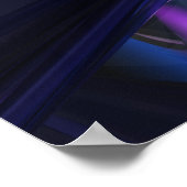 Poster Abstrait Vagues Vivid (Coin)