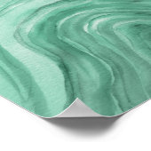 Poster Abstrait Vert Abstrait Agate Aquarelle Art (Coin)