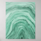 Poster Abstrait Vert Abstrait Agate Aquarelle Art (Devant)