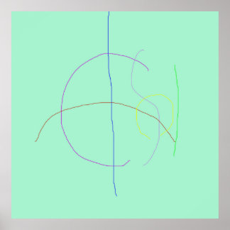Poster Abstrait vert clair simple
