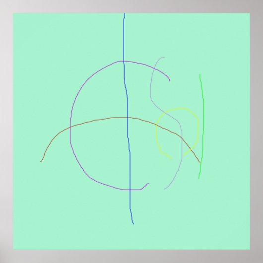 Poster Abstrait vert clair simple (Devant)