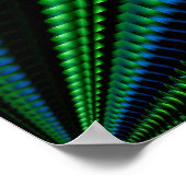 Poster Abstrait vert et bleu (Coin)