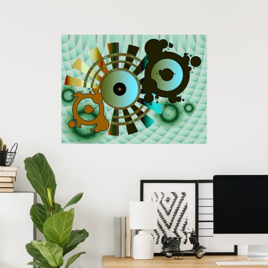 Poster Abstrait ViNYL (Bureau à domicile)