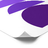 Poster Abstrait violet moderne (Coin)