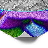 Poster Abstrait Violet Turquoise Frame Cre Votre Propre P (Coin)