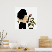 Poster Abstrait visage Black Woman Beauté Wall Art (Cuisine)