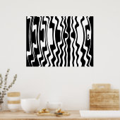 Poster Abstrait Wavey Stripey (Cuisine)