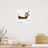 Poster Abstrait Wiener Dog (Cuisine)