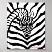 Poster Abstrait Zebra (Devant)