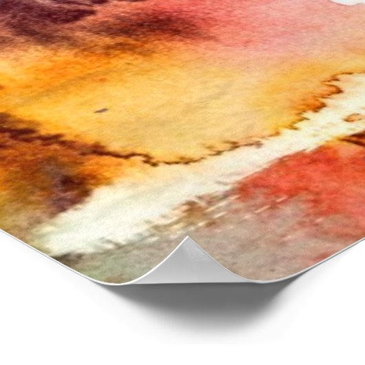 Poster Abstraite aquarelle grunge texture avec peinture (Coin)