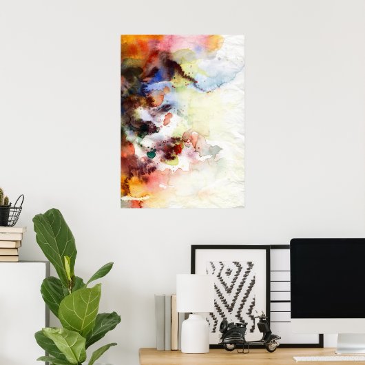 Poster Abstraite aquarelle grunge texture avec peinture (Bureau à domicile)