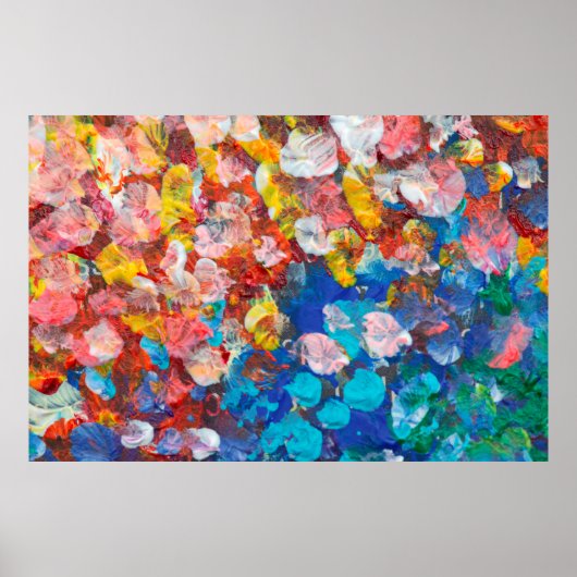 Poster Abstraite brosse de frottement de point acrylique (Devant)